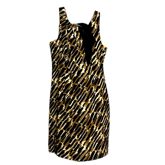 ANN TAYLOR Sheath Dress with Off-Center Neck Bow Tie size 4 - Picture 3 of 10